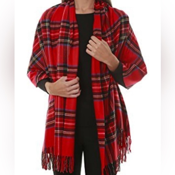 🧣NWOT Red Tartan Scarf - Unisex - Picture 8 of 9